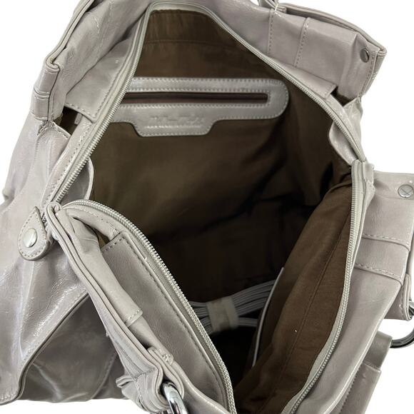 Mellow World Grey Double Handle Satchel Handbag - Picture 5 of 6